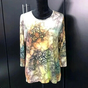 Flutter long sleeve, multicolor, hip pockets, round neck soft comfy feel